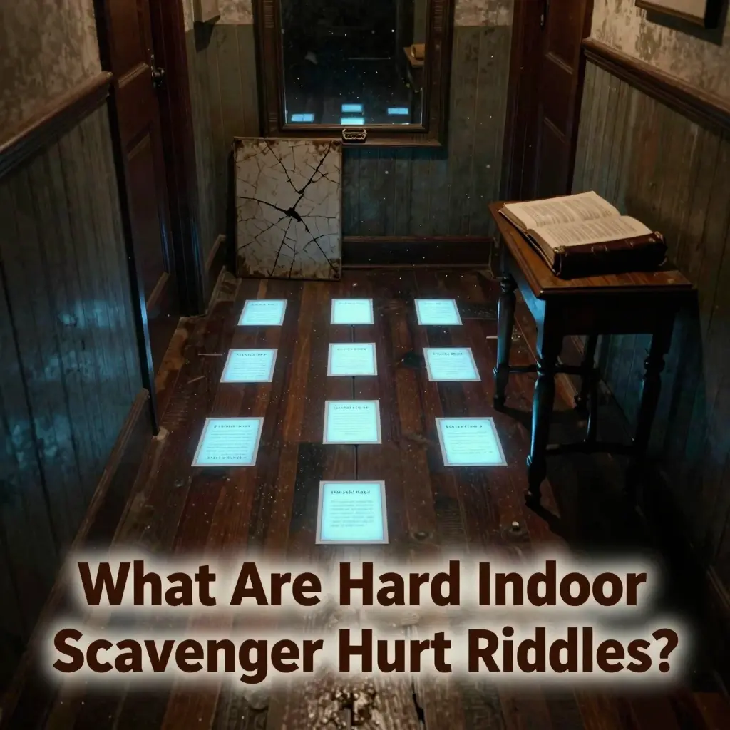 hard indoor scavenger hunt riddles for adults